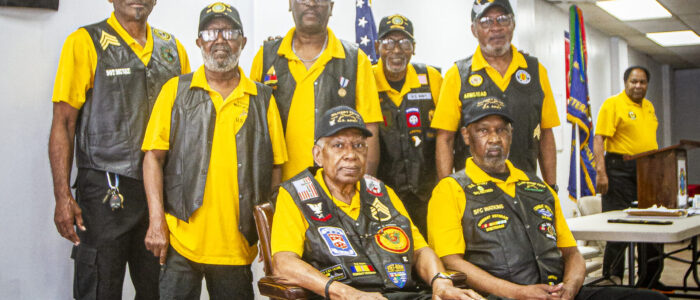 Clockwise from top left: Michael McVay, Leland Howell, Frank Averhart, Ben Armstead, Andrew Watkins, and Riley Young gather for a portrait on Monday, April 28, 2025, in Sheffield, Ala.