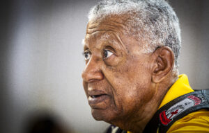 Riley Young speaks during a meeting on Monday, April 28, 2025, in Sheffield, Ala