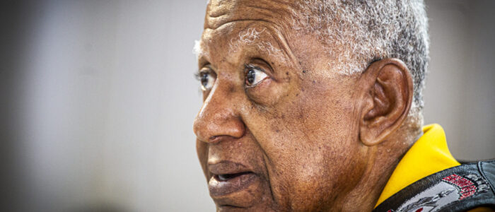 Riley Young speaks during a meeting on Monday, April 28, 2025, in Sheffield, Ala