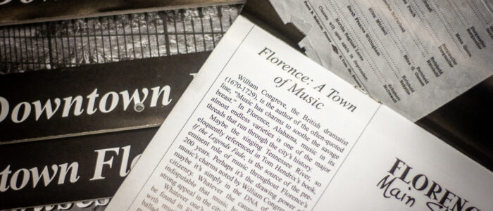 A page from one of Florence’s historic publications.