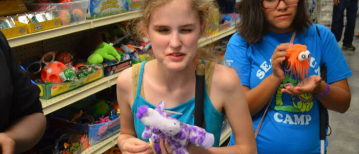 The campers are taken to a souvenir shop