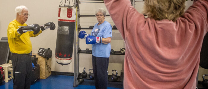 Rock Steady Boxing instructor Sara Huntley